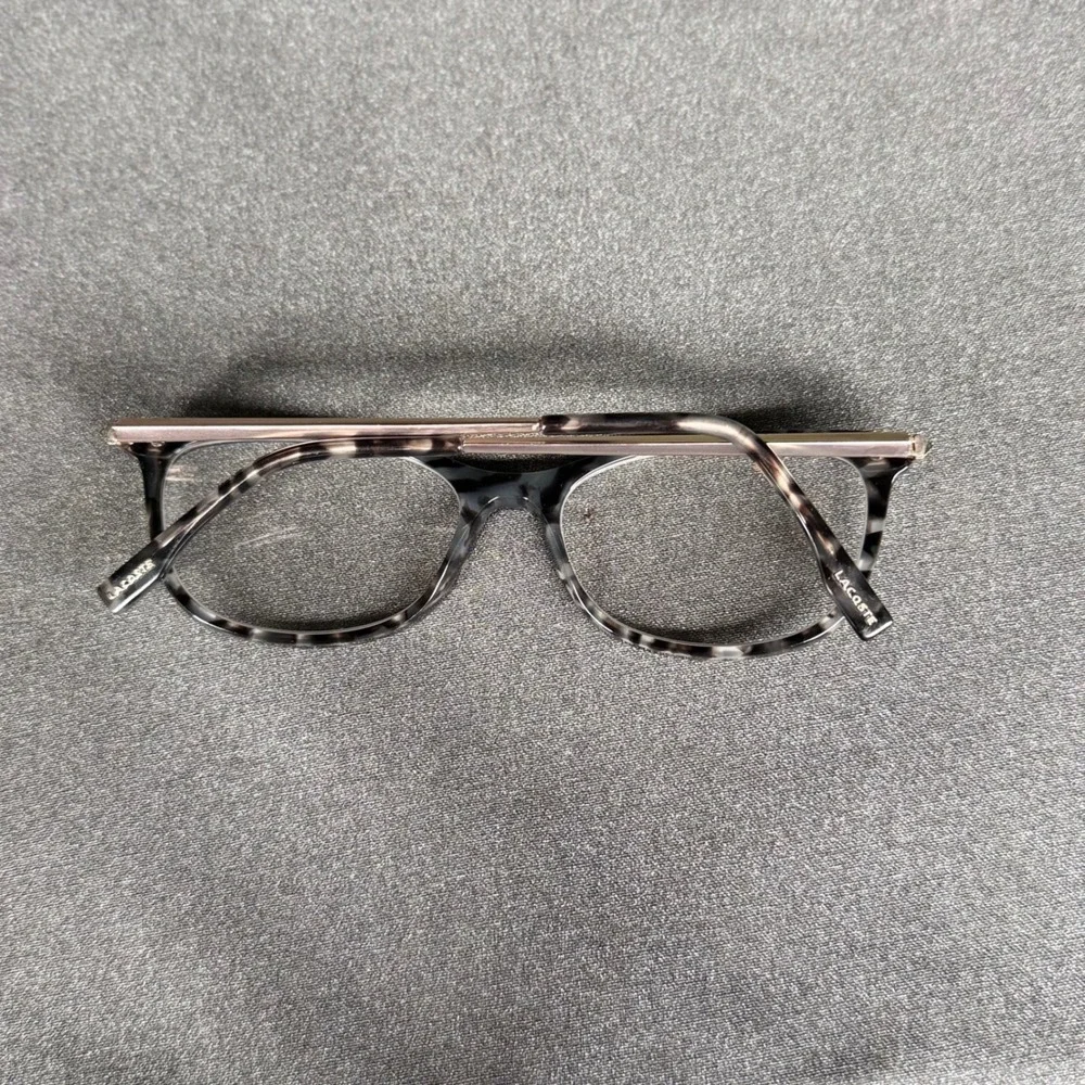 Lacoste Eyeglasses Womens 53-16-140 Grey Tortoise Excellent L2863 Cat Eye Frames
